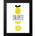 thumbnail image 2 of Dos Santos, Bella 12x14 Black Modern Framed Museum Art Print Titled - Bon Appetit Lemons, 2 of 5