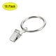 thumbnail image 1 of Anillos de clip para cortinas de metal cromado de 1.25" de diámetro interno y 3.5mm de grosor, paquete de 16, 1 of 6