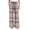 Gray and White Checkered Pattern, variant on Women's Casual Pants & Capris, Soft Stretch Smocked with Pockets, Cotton-like Modal for Home/Yoga Exercises, Peach Polka Dots,XXL