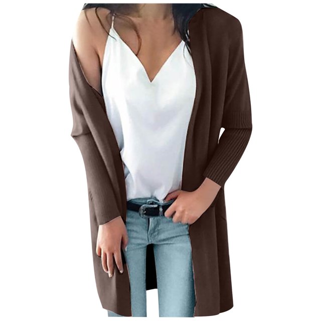 Mode Automne pour Femmes 2023 Cardigan Chemise à Manches Longues Coloré avec Poches pour Femmes Printemps et Été Ample Décontractée à Revers Cardigans Surdimensionnés pour Femmes en Liquidation