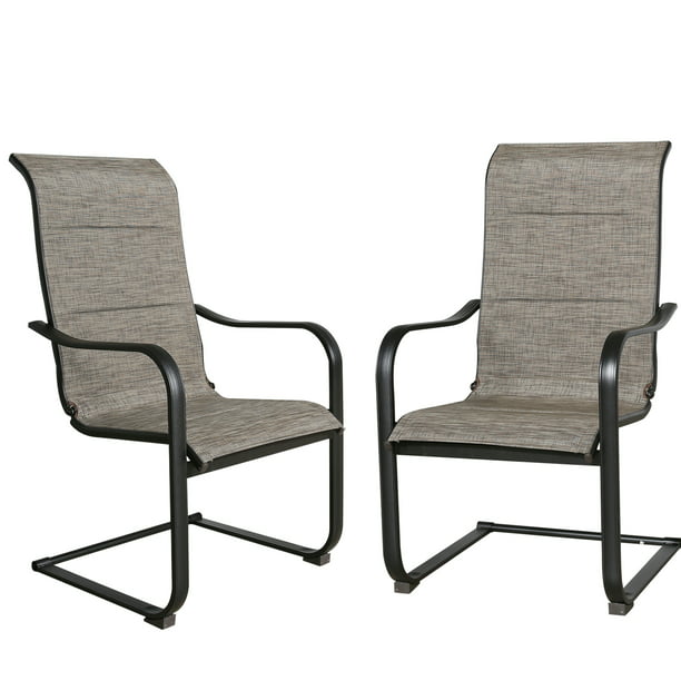 Ulax Furniture Outdoor Padded Metal, Outdoor Padded Dining Chairs