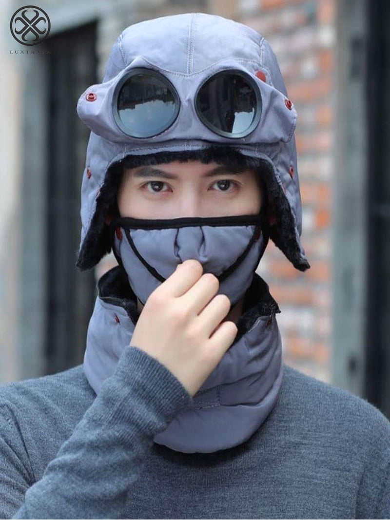 Luxtrada Thermal Winter Trapper Hat with Glasses Ski Hunting  display picture 3