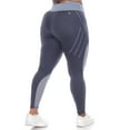 thumbnail image 3 of White Mark Women's Plus Size High Waist Contour Striped Activewear Leggings, 3 of 5