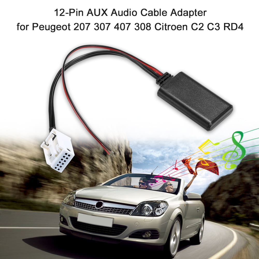 Withhold Long on behalf of Romacci AUX Audio Cable Adapter 12Pin Fit for Peugeot 207 307 407 308  Citroen C2 C3 RD4 BT Stereo Wireless Radio - Walmart.com