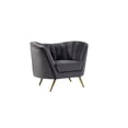thumbnail image 3 of Meridian Furniture Margo Grey Velvet Chair, 3 of 3