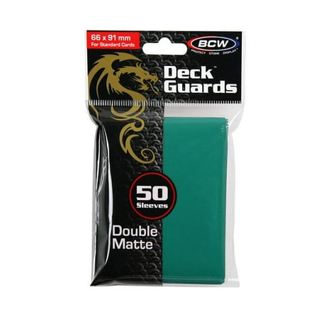 - 100 Premium Teal Double Matte Deck Guard Sleeve Protectors for Gaming Cards like Magic The Gathering MTG, Pokemon, YU-GI