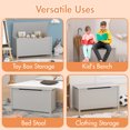 thumbnail image 5 of Kids Wooden Toy Box Storage with Safety Hinged Lid,31.5" x 13" x 16.7", 5 of 6