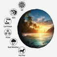 thumbnail image 4 of Sunny Tropical Landscape Polyester Universal Spare Wheel Tire Cover Wheel Covers for Trailer RV SUV Truck Camper, 4 of 5