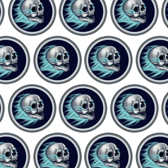 Flying Skull Glowing Fire Premium Gift Wrap Wrapping Paper Roll
