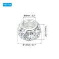 thumbnail image 2 of Uxcell 12mm Rhinestone European Beads, European Large Hole Crystal Charm Beads for DIY Jewelry Making, White 60Pcs, 2 of 6