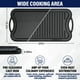 thumbnail image 4 of CHEFSPOT Plancha para Parrilla Reversible de Hierro Fundido Pre-sazonada - 20", Negra, Lavable a Mano, 4 of 8