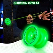 MAGICYOYO K1- Green Responsive YoYo Glow in The Dark , Plastic ABS Yo-Yo for Beginner Kids