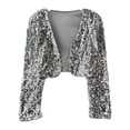 thumbnail image 2 of LYHao And Shine Girls Autumn Jacket Glitter Sequin Outerwear For Toddler And Kids Fashion Girls Jacket Coat,Sizes 6-7 Years, 2 of 6
