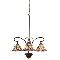 25 Inch Wide daffodil bell 3 lt Chandelier.605