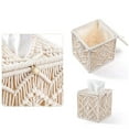 thumbnail image 5 of Tissue Box Cover Boho Decor Square Paper Tissue Holder with Bead Buckle Macrame Napkin Tissues Organizer Home Decor, 5 of 5