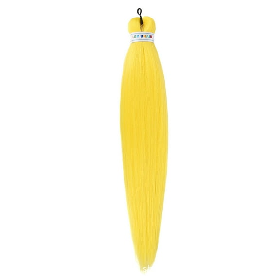 XmhyTop-A Hair Extensionss 3 Pcs 66cm Pre Stretched Braiding Hair, Synthetic Crochet Braids with Texture, Hot Water Setting Soft Long Straight Braids for Hair Braiding,Yellow