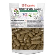 Worm & Parasite Blend - Natural Cleanse Formula - Black Walnut Hulls - Wormwood - Pau D'Arco Bark - Clove - Honest Herbs - 50 Veggie Caps