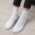 thumbnail image 5 of Women's Casual Crew Socks, Women's Value, Crew Soft Moisture-Wicking Socks-white, 5 of 5