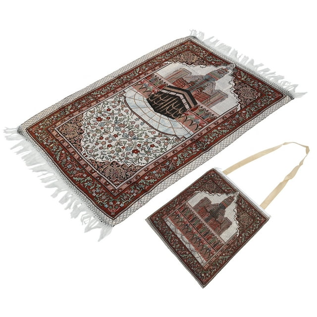 Peahefy Carpet In The Living Room Tapis Muslim Prayer Mat Thick Cotton Pilgrimage Carpet Muslim Praying Rug With A Cloth Bag For