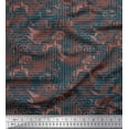 thumbnail image 1 of Soimoi Poly Georgette Fabric Texture & Greek Key Geometric Print Sewing Fabric Yard 42 Inch Wide, 1 of 3