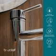 thumbnail image 4 of Llave Mezcladora Grifo Monocomando Alto para Lavabo Brucke Línea Bastei – Acero Inoxidable con Acabado Cromado, 4 of 9