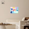 thumbnail image 3 of Pastel Street Blocks Canvas Bright Colorful Abstract Wall Art by Art Remedy, White Frame, 30" x 24", 3 of 7
