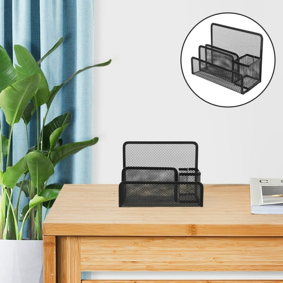 FOMIYES  File Folder Organizer for Desk Desktop Holder Bookshelf Office Black