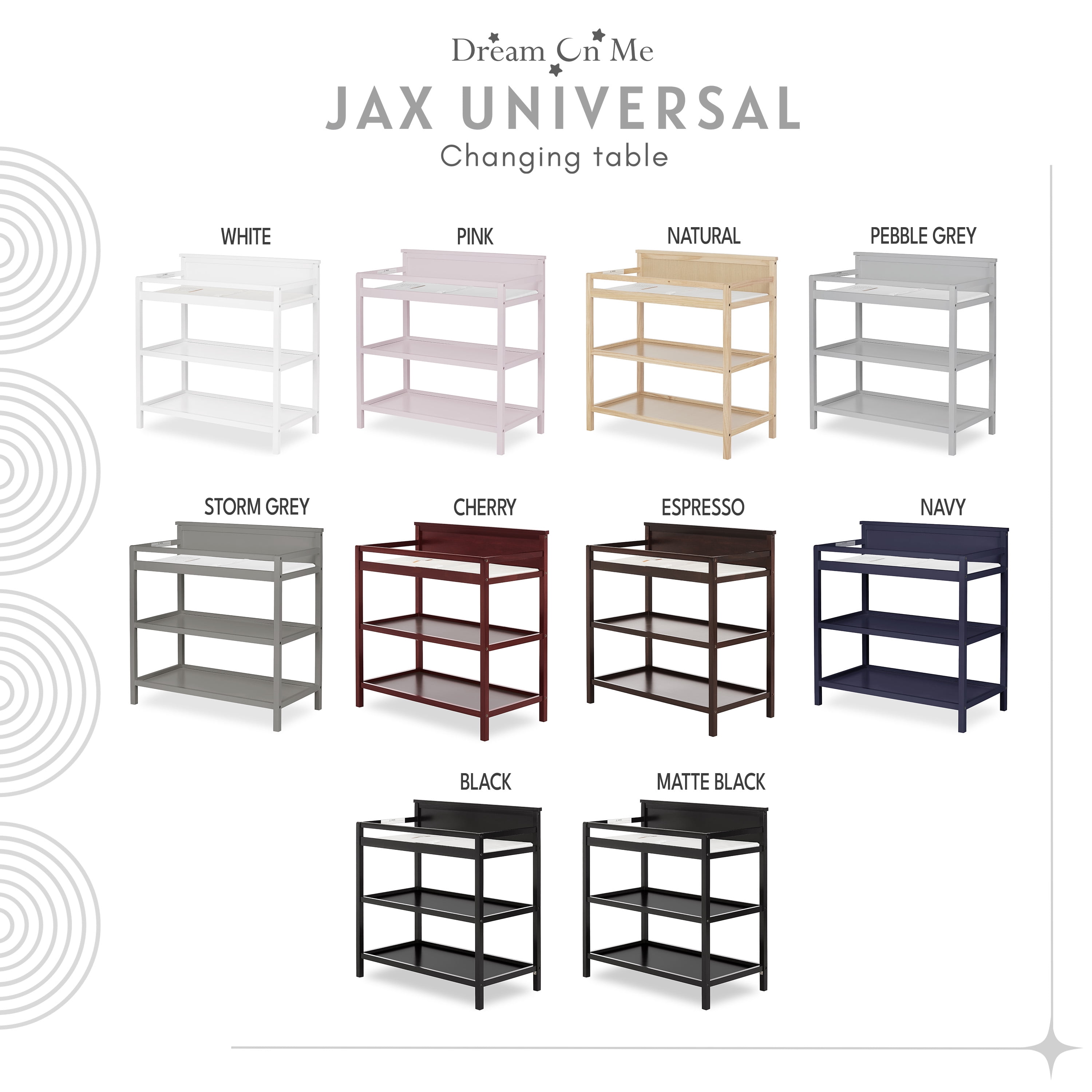 Dream On Me Jax Universal Changing table Grey