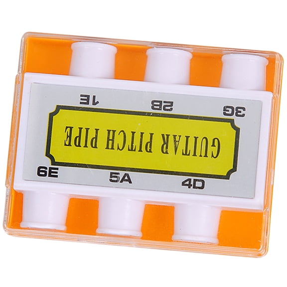 BESTOYARD White Folk Guitar Tuner Plastic Pitch Pipe Practical Musical Instrument Tool