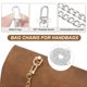 thumbnail image 3 of Cadena de bolso plana de 47.2", paquete de 4, correa de cadena plateada para bolso, extensores de correas para tote, billetera, clutch, satchel, bolso corto, 3 of 6