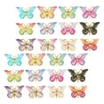thumbnail image 2 of KAKOWELY 24Pcs Replaceable Push Pin Multi-function Thumbtacks Butterfly Shape Thumb Tacks Map Supply,1.5"X0.91"X0.59", 2 of 5