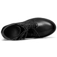 thumbnail image 4 of Botines De Combate Talón De Bloque Cremallera Lateral Punta Redonda Para Mujer Negro 41, 4 of 6