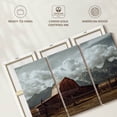 thumbnail image 6 of Elephant Stock Grand Teton Barn Wall Art - Horizontal Multi Panel Canvas - Living Room Wall Decor - Architecture Multi Panel - Brown And Blue Decor - 33" x 20", 6 of 8