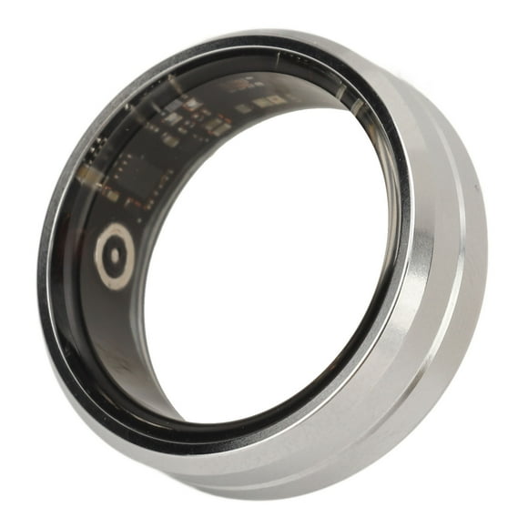 Smart Ring, BT Sleep Monitoring Health Tracker, Sleep Monitoring, IP68 Waterproof, Remote Control Photo Taking, Smart Ring with APP, Silver