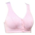 thumbnail image 2 of Dyfzdhu Bras for Women Soft Cotton Front Buckle Seniors Underwear Wire-Free Wide Strap Vest Plus Size Bra, 2 of 4