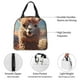 thumbnail image 4 of Fotbe Fluffy Alpaca Mountain Meadow Bolsa Térmica con Estampado y Forro de Aluminio Grueso Bolsa de Almuerzo con Bolsillo Frontal para Hombres y Mujeres, Ideal para Trabajo, Escuela, 4 of 8