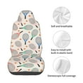 thumbnail image 4 of Wukai Cute Tennis Racket Full Set Car Seat Covers with Soft Padding Universal Auto Front Seats Protector and Cushion Mat, 4 of 5
