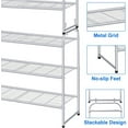 thumbnail image 4 of MISSLO 3 Tier Metal Long Shoe Rack Wide Shoe Shelf with Wire Grid for Closet Entryway Storage 24 Pairs Men Sneaker Organizer, Grey, 4 of 8