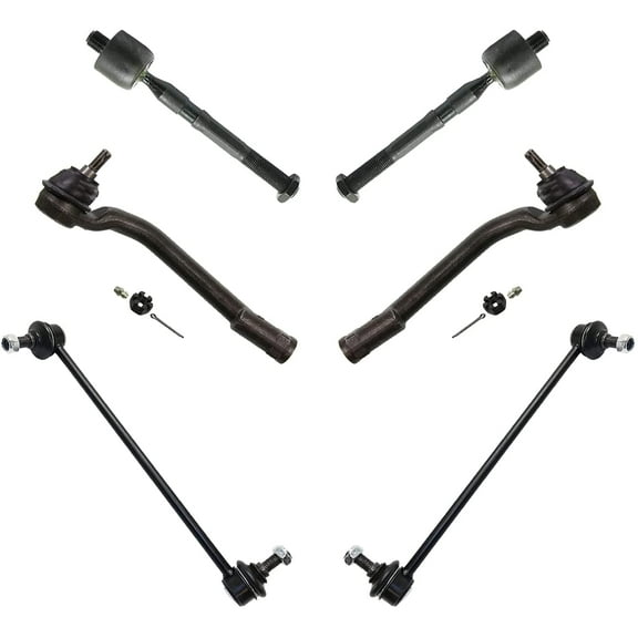 Detroit Axle - Front Sway Bars Tie Rods for 2011-2012 Hyundai Sonata Kia Optima, 13.82‘’ Sway Bar End Links, Inner & Outer Tie Rod Ends Replacement