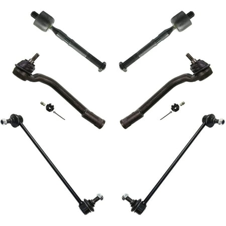Detroit Axle - Front Sway Bars Tie Rods for 2011-2012 Hyundai Sonata Kia Optima, 13.82‘’ Sway Bar End Links, Inner & Outer Tie Rod Ends Replacement
