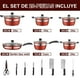 thumbnail image 2 of Batería de Cocina de Acero Inoxidable de 20 Piezas, Juego de Ollas y Sartenes Antiadherentes con Juego de Cuchillos para Estufas de Inducción, Eléctricas y Gas, 2 of 8