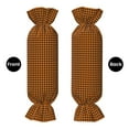 thumbnail image 2 of Easygdp Black And Orange Houndstooth Candy Pillow Cylindrical Pillows Sofa Pillow Neck Hand Support Pillows Lumbar Pillows Including Insert, 2 of 8