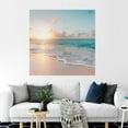 thumbnail image 3 of Idea4wall 2pcs Mural Romantic Beach Sea Wave Stick Wallpaper Removable Wall Murals Large Wall Stickers for Home Decoration, 48"x48", 3 of 5