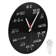 thumbnail image 3 of Top Sales Math Wall Clock , Formulas Quiz in Black and White Equation for Home, Office, 3 of 7