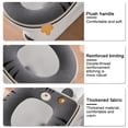 thumbnail image 3 of 2 toilet cushions with handles, zippered cushion, thickened winter toilet cover, 3 of 6