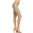 thumbnail image 2 of Jvini Women's Pull On Capri Pants Stretch Knit Denim Capri Jeggings With Pockets  Size S-3XL, 2 of 5