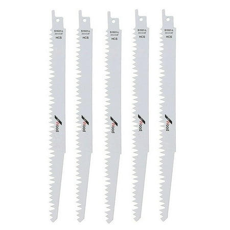 

BAMILL 5pcs S1531L Reciprocating Saw Blades High Carbon Steel 240mm For Cutting Wood