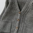 thumbnail image 5 of NAISIBABY Boys Cardigan Sweater, Buttons V-Neck with Pockets Long Sleeve Casual School Uniform Knit Outwear Gray 11T, 5 of 9