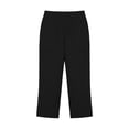 thumbnail image 6 of SAHFX Petite Capris for Women Petite Length Cotton Linen Pants with Pockets Split Button Gym Workout Yoga Shorts Straight Leg Wide Leg Pants Pull on Quick Dry High Elastic Waisted Pants Black L, 6 of 6