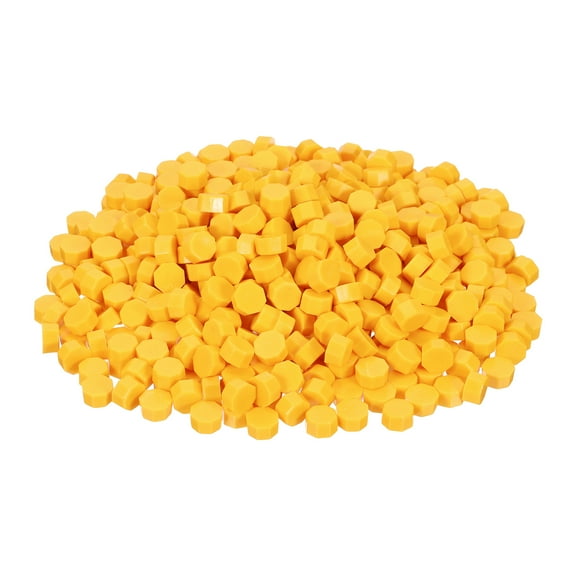 Uxcell Wax Seal Kit, 720 Pcs Wax Beads Stamp Seal Kit Envelope Letter Wax Seal Pellets for DIY Craft, Yellow